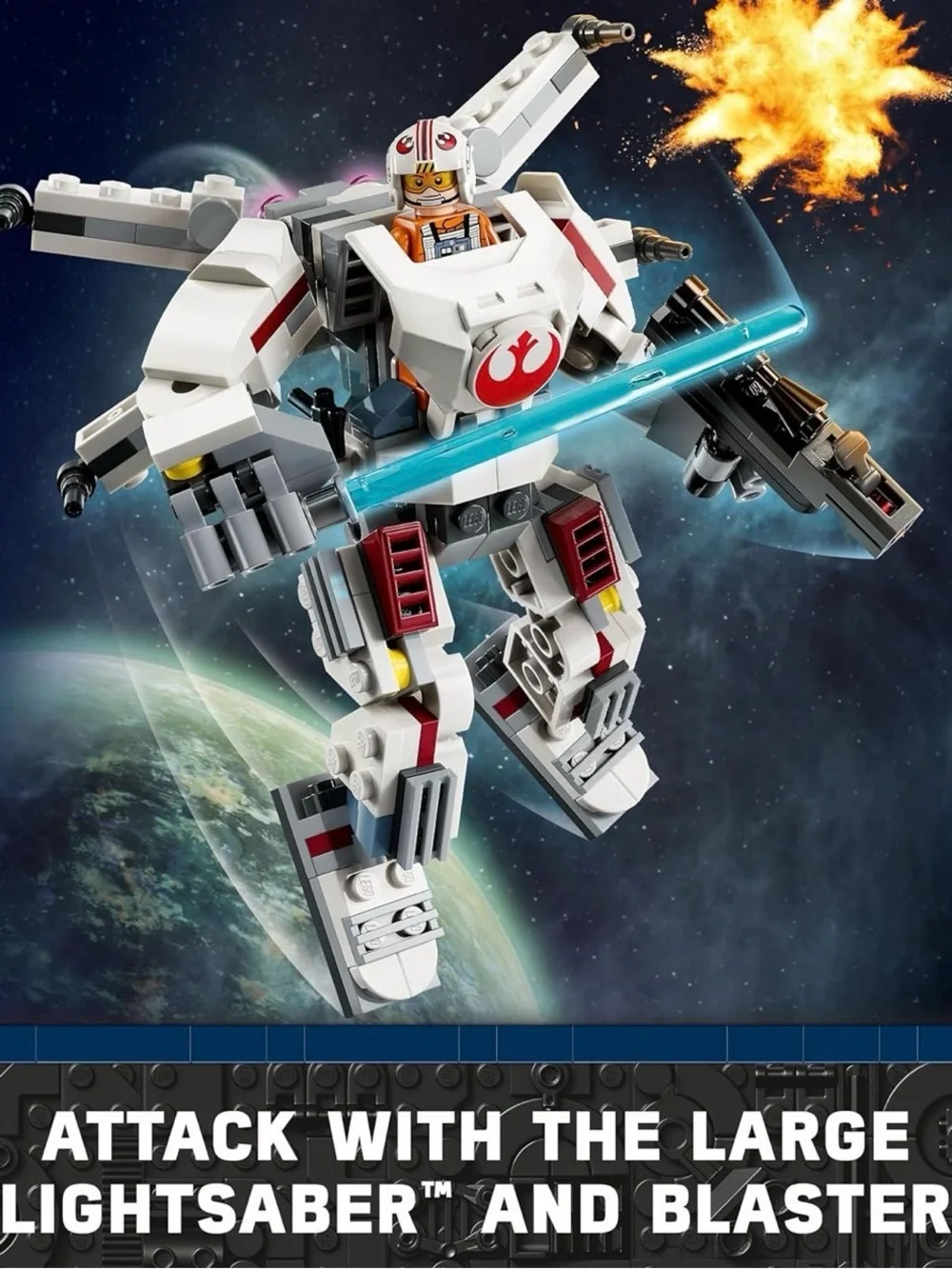 LEGO Star Wars Mechs Luke Skywalker X-Wing Mech 75390 Poseable 195pcs 6+